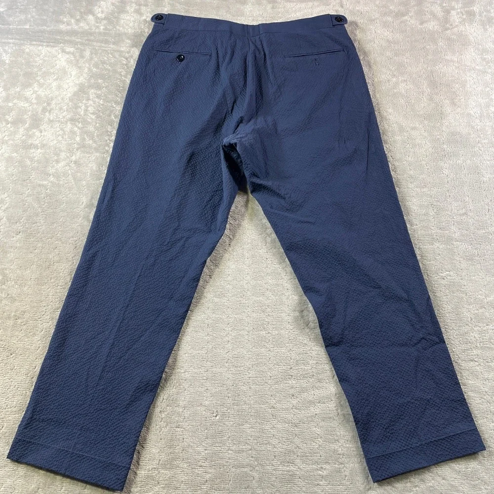 Sid Mashburn Navy Blue Seersucker Chinos